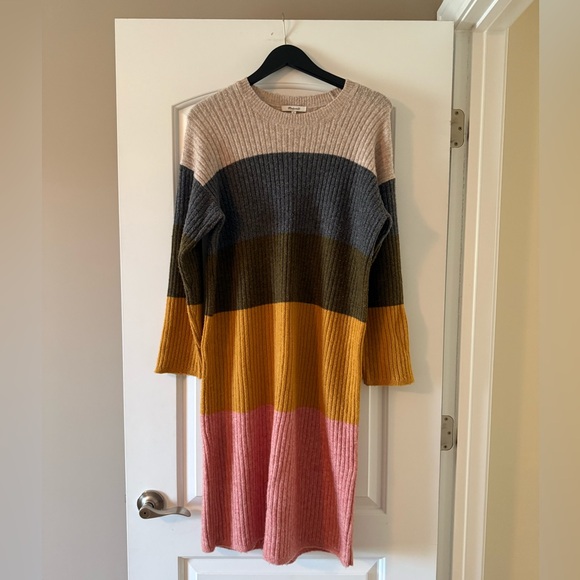 Madewell Multicolor Striped Sweater Dress - Picture 4 of 11